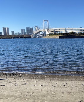 Rainbow Bridge seen from the beach