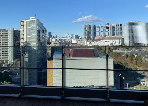 View of Odaiba and Tokyo from Miraikan